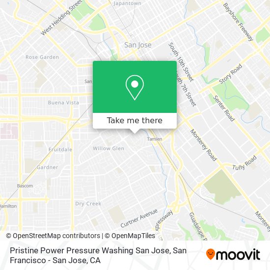 Pristine Power Pressure Washing San Jose map