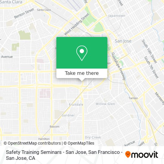 Safety Training Seminars - San Jose map