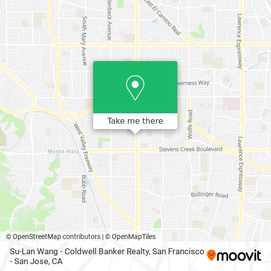 Su-Lan Wang - Coldwell Banker Realty map