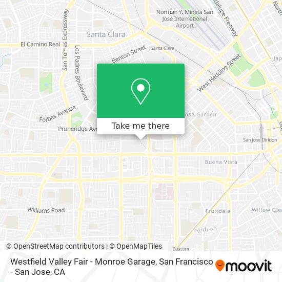 Westfield Valley Fair - Monroe Garage map