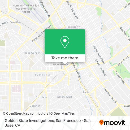 Mapa de Golden State Investigations