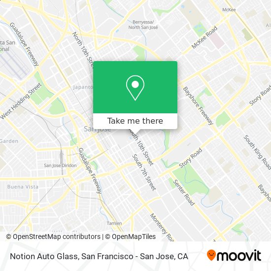 Notion Auto Glass map