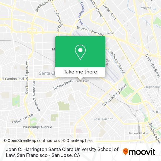 Mapa de Joan C. Harrington Santa Clara University School of Law