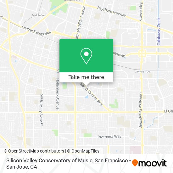 Silicon Valley Conservatory of Music map