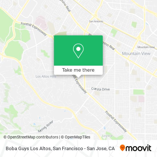 Boba Guys Los Altos map