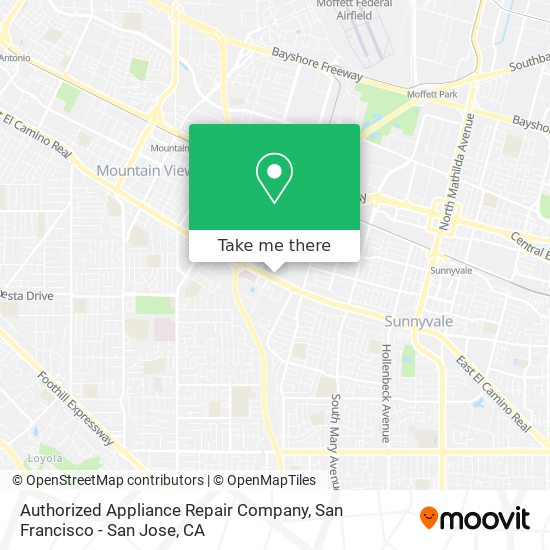 Mapa de Authorized Appliance Repair Company