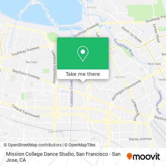 Mission College Dance Studio map