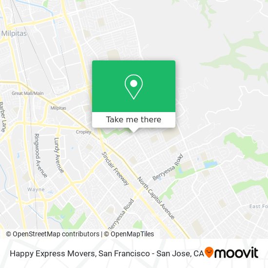 Happy Express Movers map