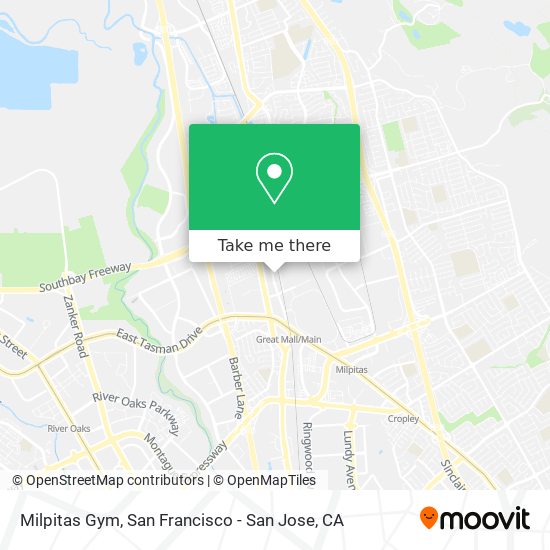 Mapa de Milpitas Gym