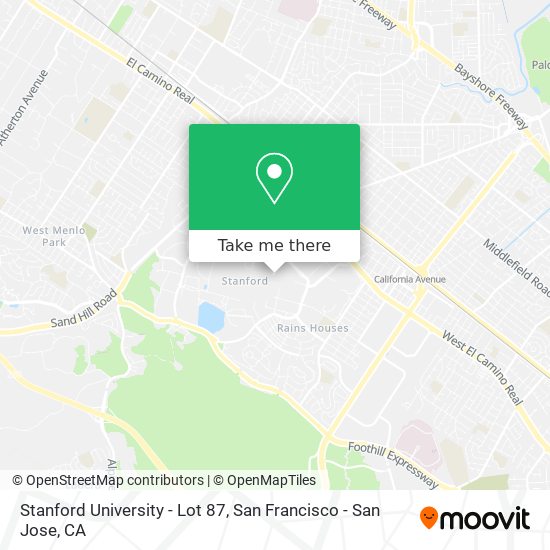 Mapa de Stanford University - Lot 87