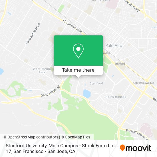 Stanford University, Main Campus - Stock Farm Lot 17 map