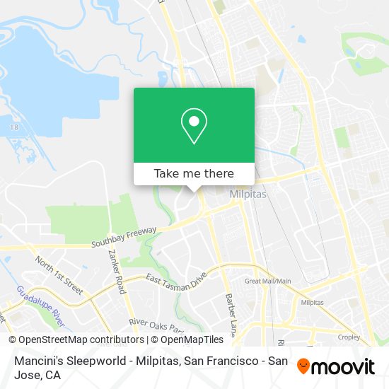 Mapa de Mancini's Sleepworld - Milpitas