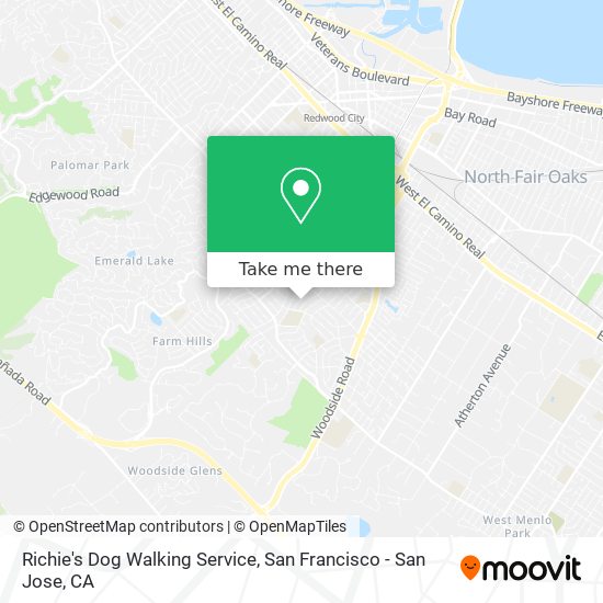 Richie's Dog Walking Service map