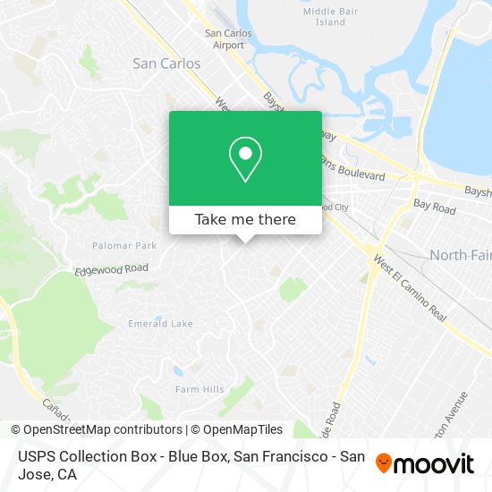 USPS Collection Box - Blue Box map