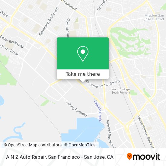 Mapa de A N Z Auto Repair