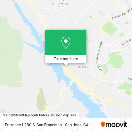 Entrance I-280 S map