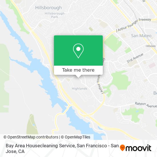 Bay Area Housecleaning Service map