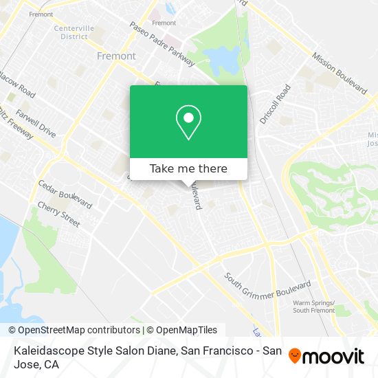 Mapa de Kaleidascope Style Salon Diane