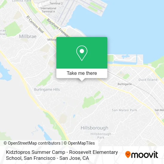 Mapa de Kidztopros Summer Camp - Roosevelt Elementary School