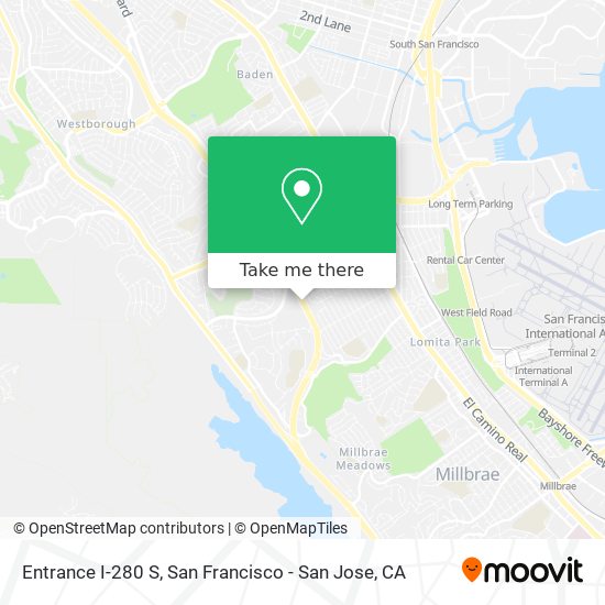 Mapa de Entrance I-280 S