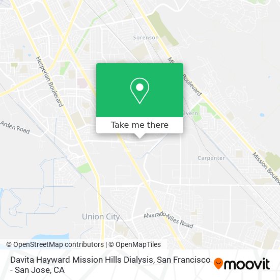 Mapa de Davita Hayward Mission Hills Dialysis