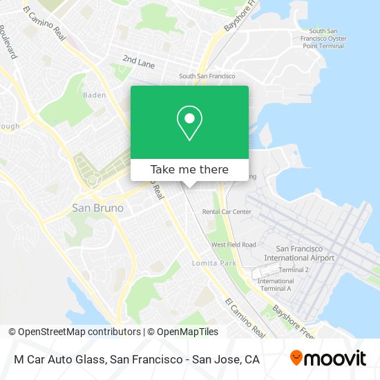 M Car Auto Glass map