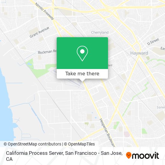 California Process Server map