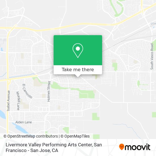 Livermore Valley Performing Arts Center map