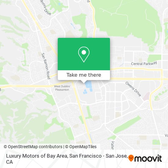 Luxury Motors of Bay Area map