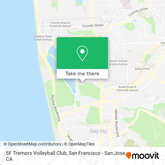 SF Tremors Volleyball Club map