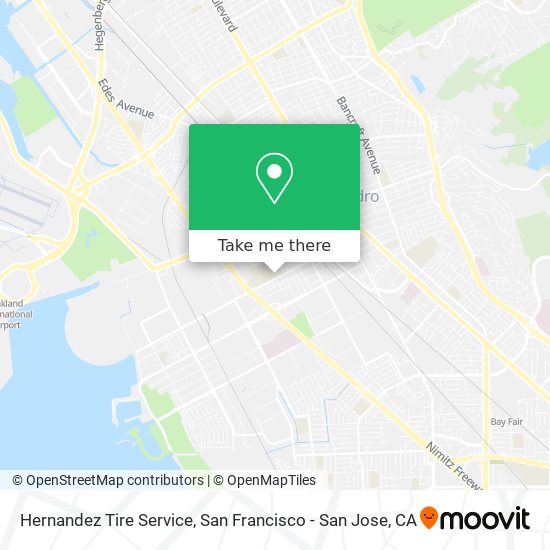 Hernandez Tire Service map