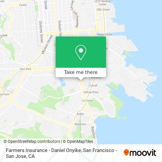 Farmers Insurance - Daniel Onyike map