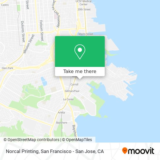 Norcal Printing map