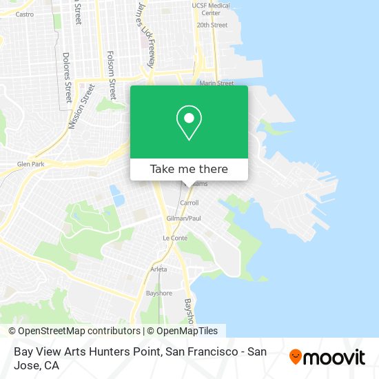 Mapa de Bay View Arts Hunters Point