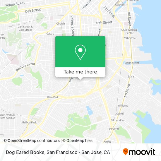 Mapa de Dog Eared Books