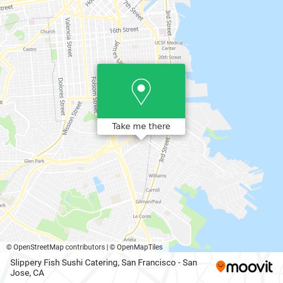 Mapa de Slippery Fish Sushi Catering