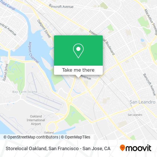 Mapa de Storelocal Oakland