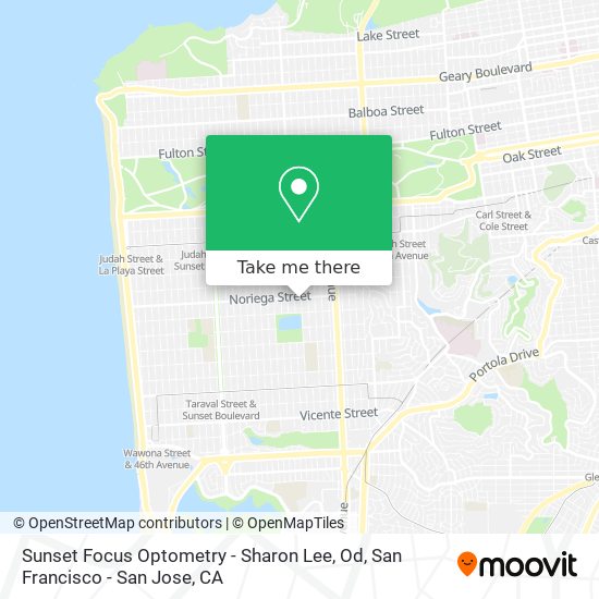 Mapa de Sunset Focus Optometry - Sharon Lee, Od