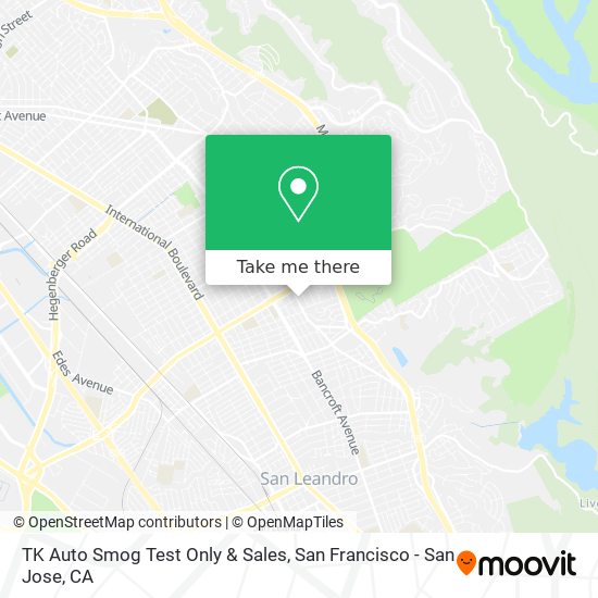 TK Auto Smog Test Only & Sales map