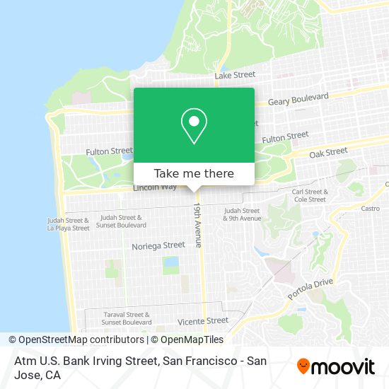 Atm U.S. Bank Irving Street map