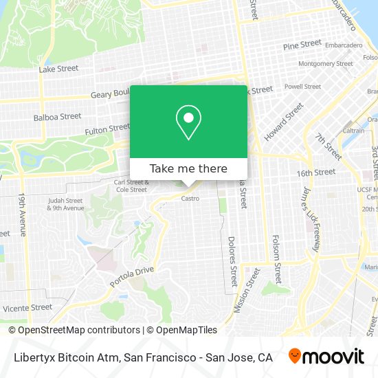 Mapa de Libertyx Bitcoin Atm