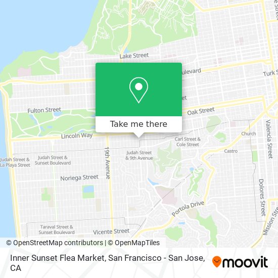 Inner Sunset Flea Market map