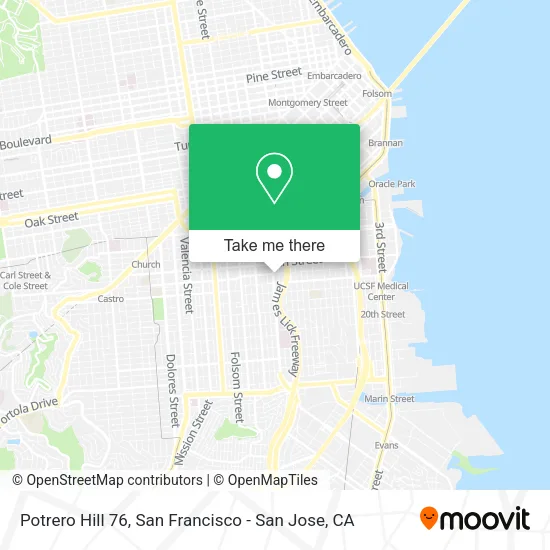 Mapa de Potrero Hill 76