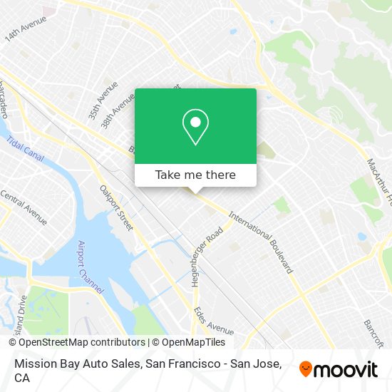 Mission Bay Auto Sales map