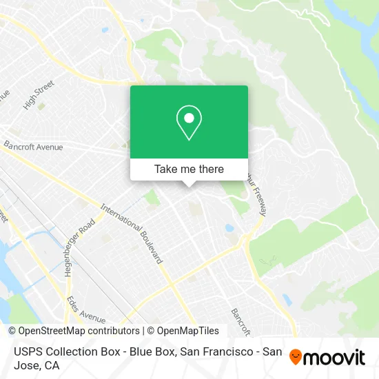 Mapa de USPS Collection Box - Blue Box