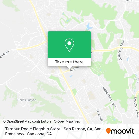 Tempur-Pedic Flagship Store - San Ramon, CA map