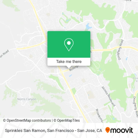 Mapa de Sprinkles San Ramon