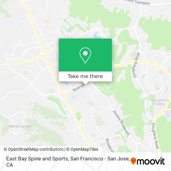 East Bay Spine and Sports map