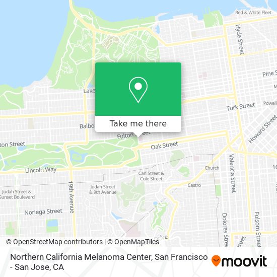 Northern California Melanoma Center map