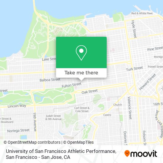 University of San Francisco Athletic Performance map